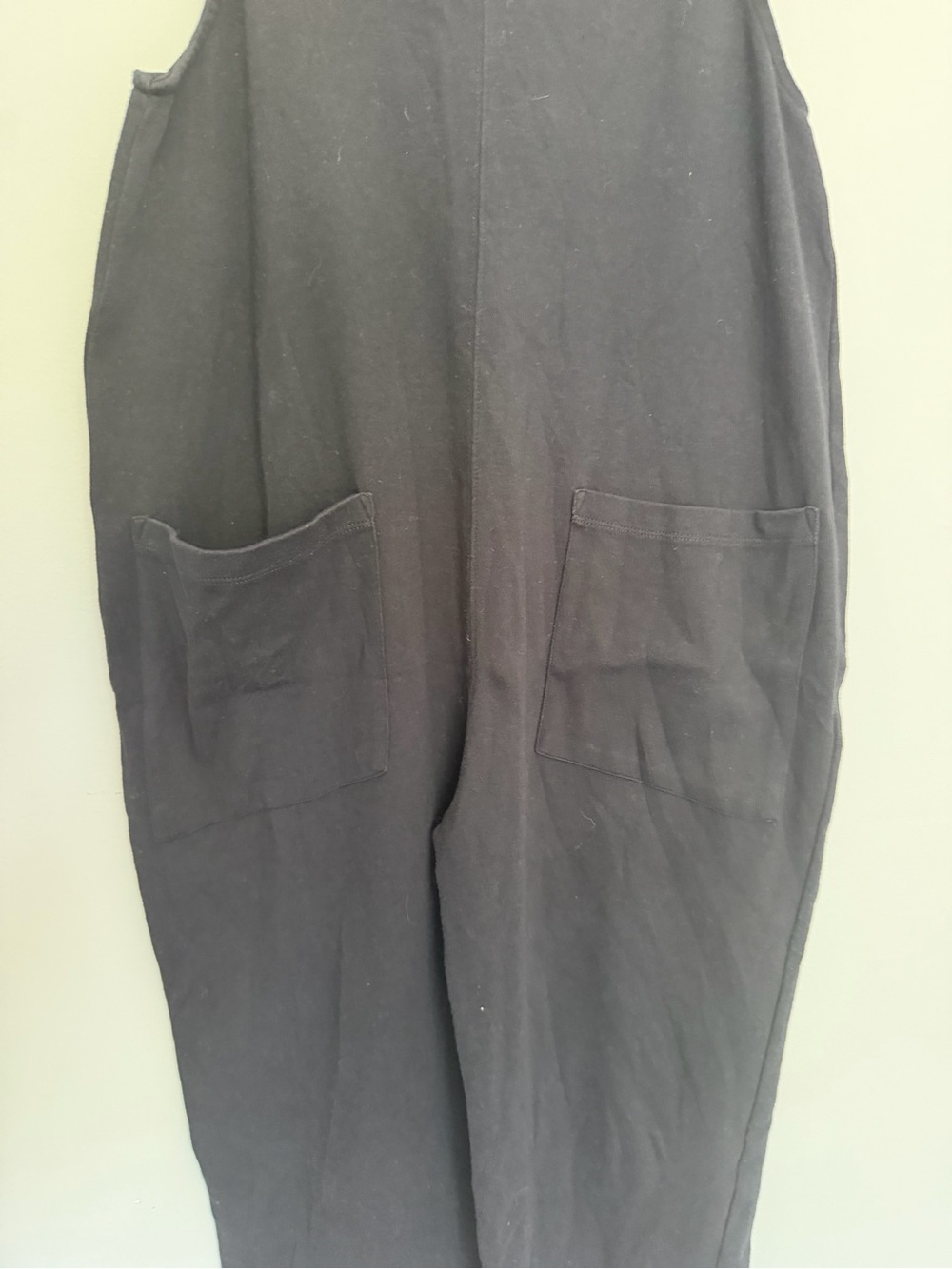 For Days "Relaxing" 100% Organic Cotton Black Racerback Pull On Jumpsuit Romper - Picture 5 of 15